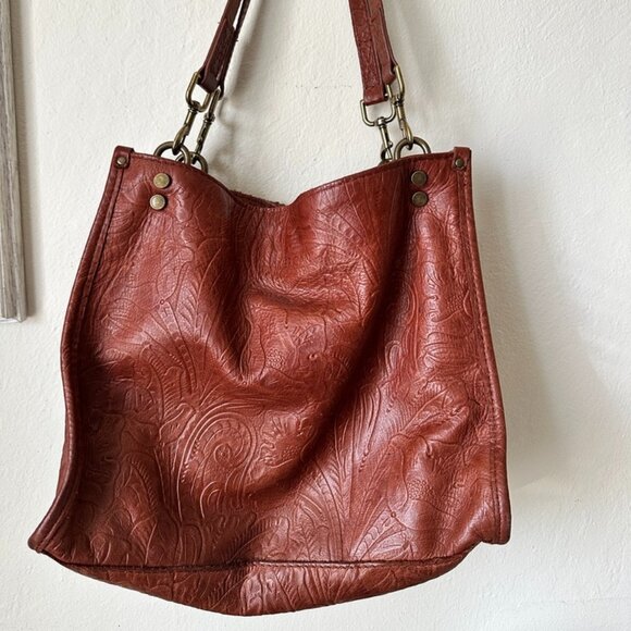 Cognac American Leather Co Tote - Picture 1 of 8